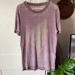 Lucky Brand Venice Burnout Graphic Tee Rabbit Palm Skull Eye - S